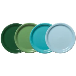 Mixed Aegean Bistro Coupe 9 Inch Luncheon Plate, Set of 4