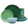 Mixed Aegean Bistro Coupe 12-Piece Dinnerware Set, Service for 4