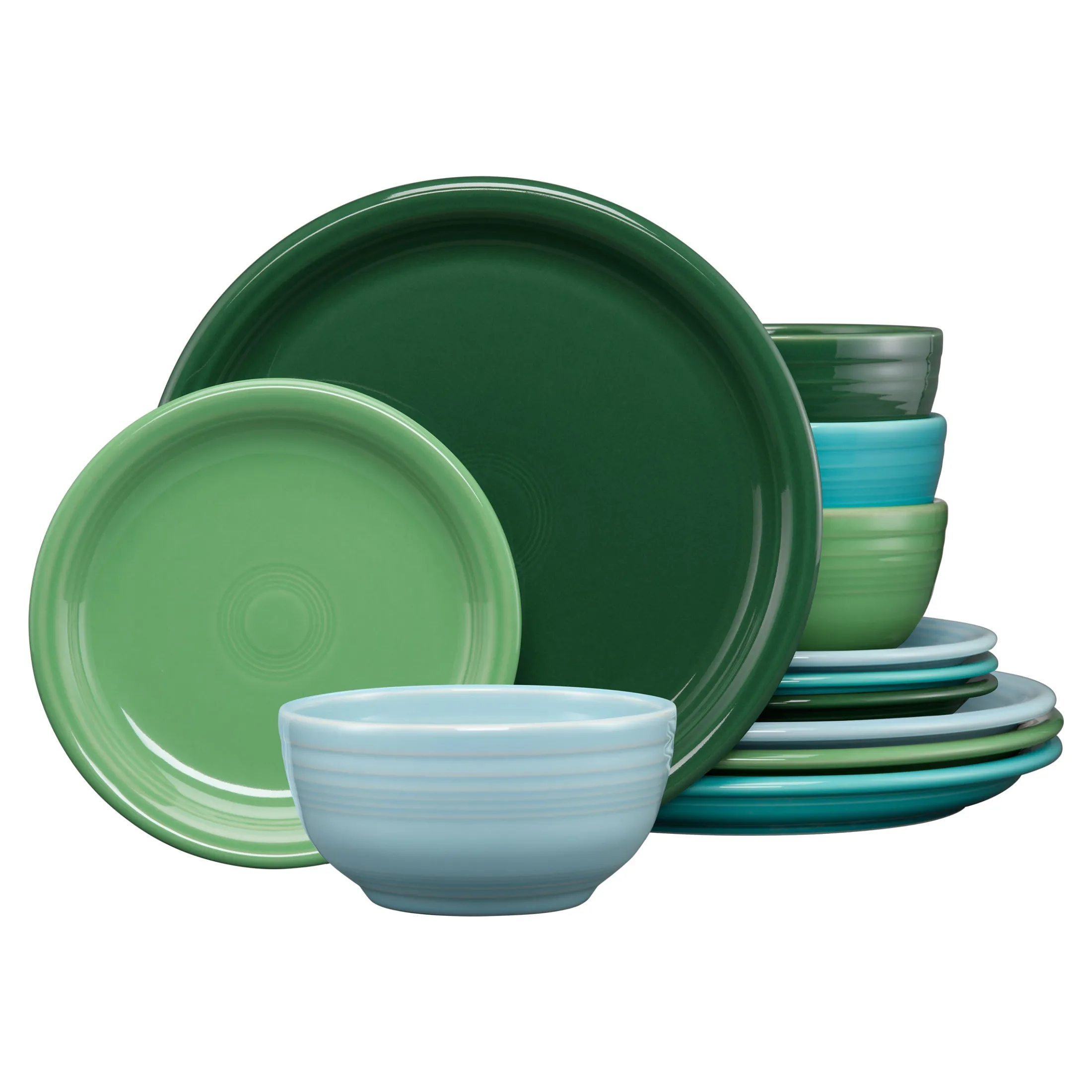 Mixed Aegean Bistro Coupe 12-Piece Dinnerware Set, Service for 4