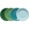 Mixed Aegean Classic Rim 10 1/2 Inch Dinner Plate, Set of 4