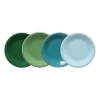 Mixed Aegean Classic Rim 7 1/4 Inch Salad Plate, Set of 4