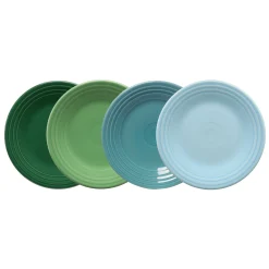 Mixed Aegean Classic Rim 9 Inch Luncheon Plate, Set of 4