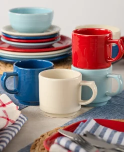 Mixed Americana 16 OZ Set of 4 Stackable Mug Set