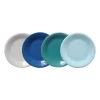 Mixed Coastal Blues Classic Rim 7 1/4 Inch Salad Plate, Set of 4