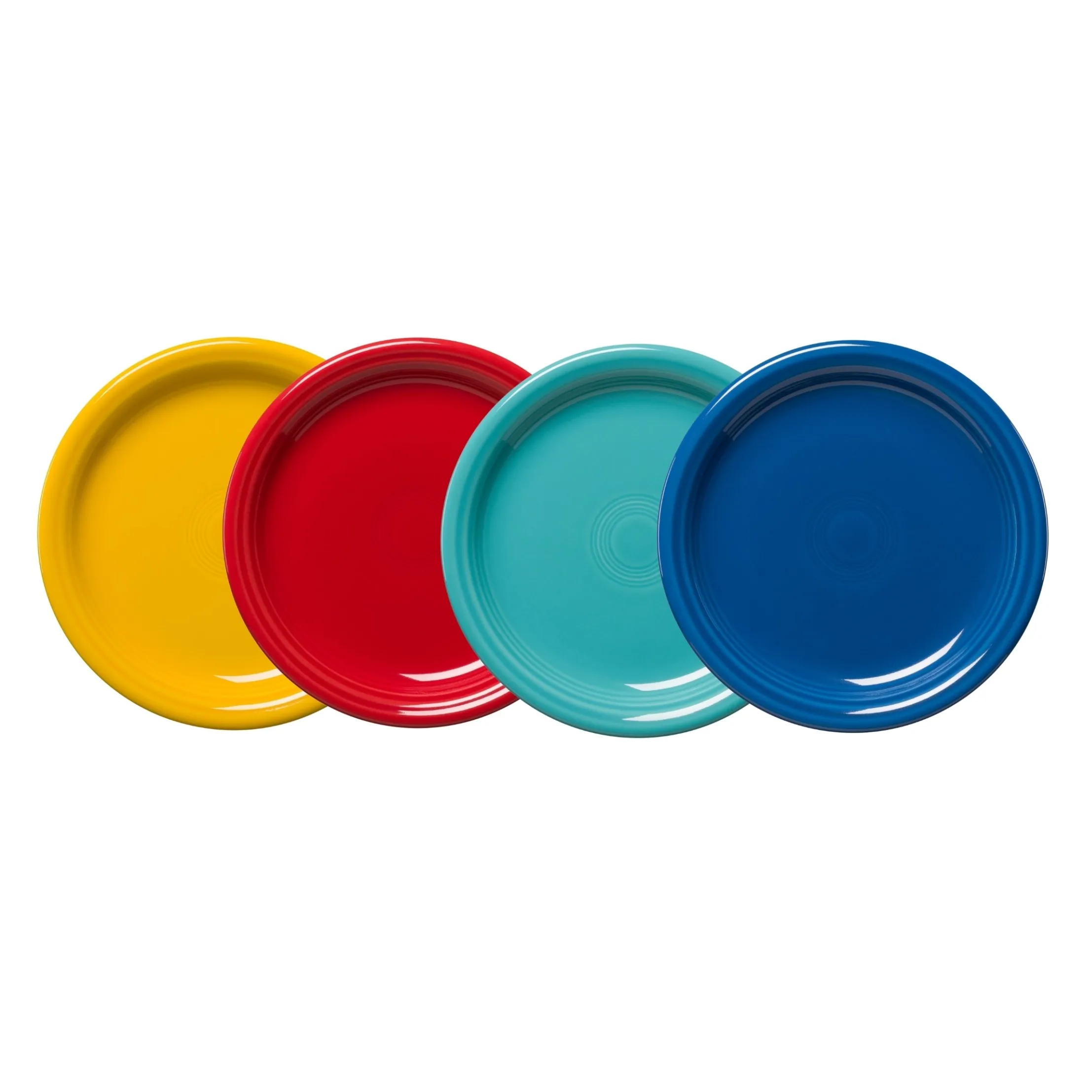 Mixed Vibrant Bistro Coupe 7 1/4 Inch Salad Plate, Set of 4