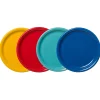 Mixed Vibrant Bistro Coupe 10 1/2 Inch Dinner Plate, Set of 4