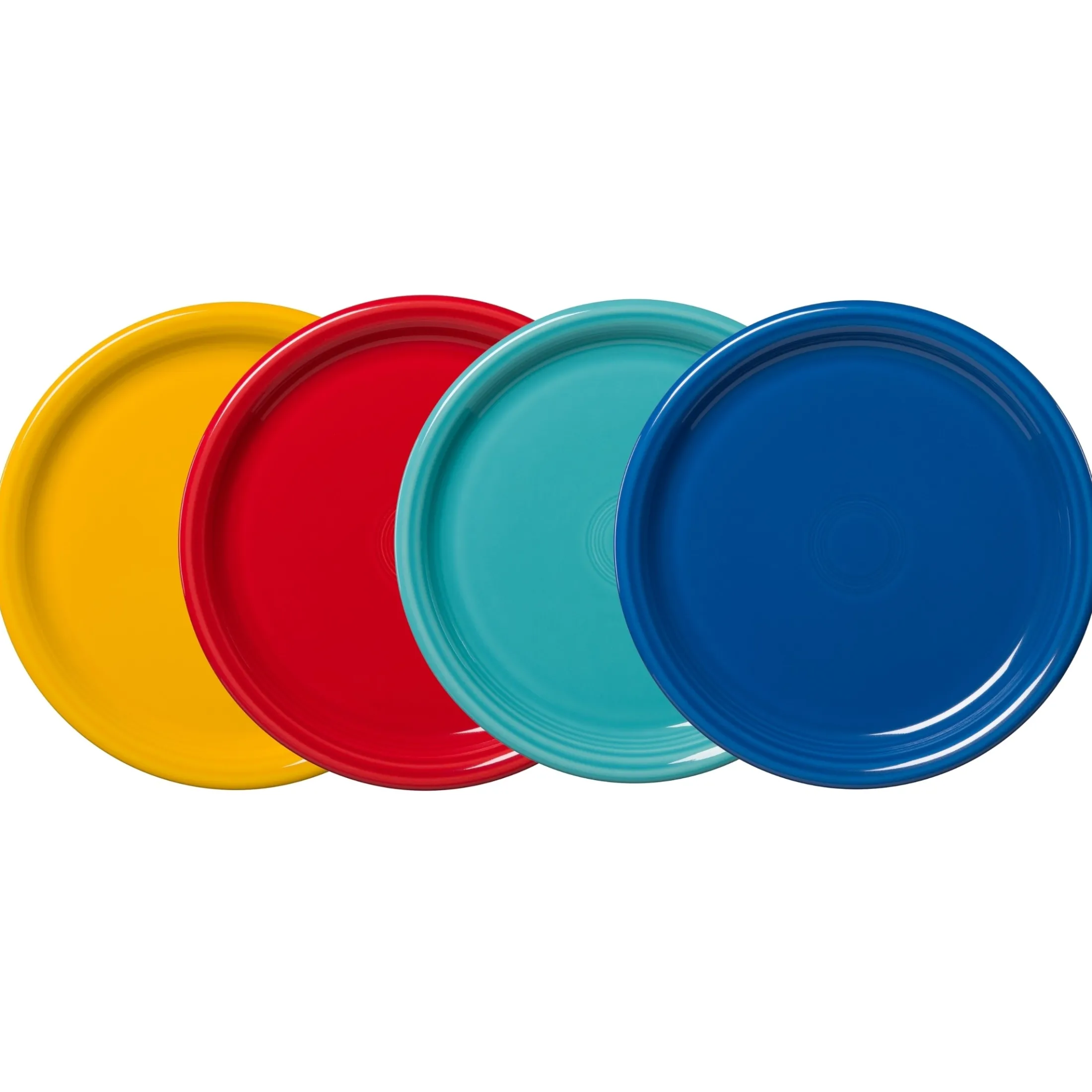 Mixed Vibrant Bistro Coupe 10 1/2 Inch Dinner Plate, Set of 4