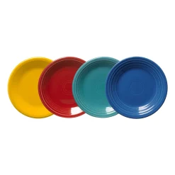 Mixed Vibrant Classic Rim 7 1/4 Inch Salad Plate, Set of 4