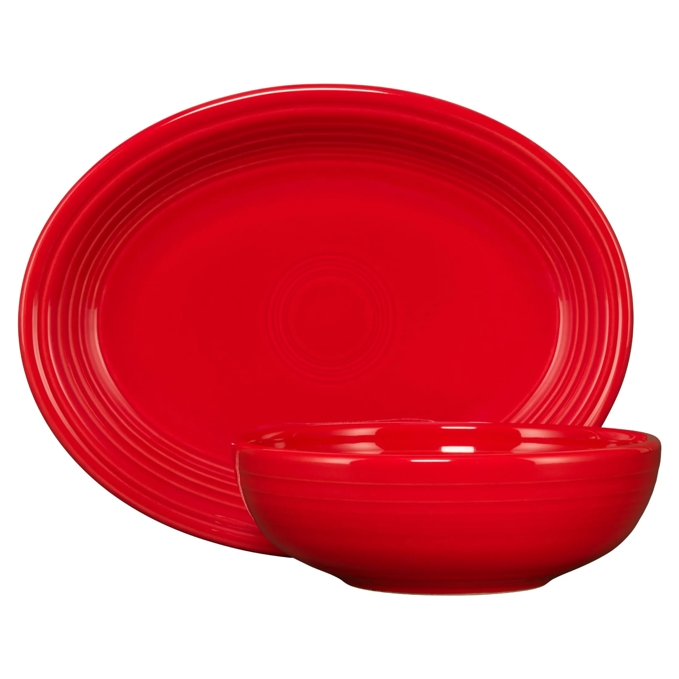 2-Piece Serve Set 11 5/8 Inch Oval Platter & 38 OZ Bistro Bowl