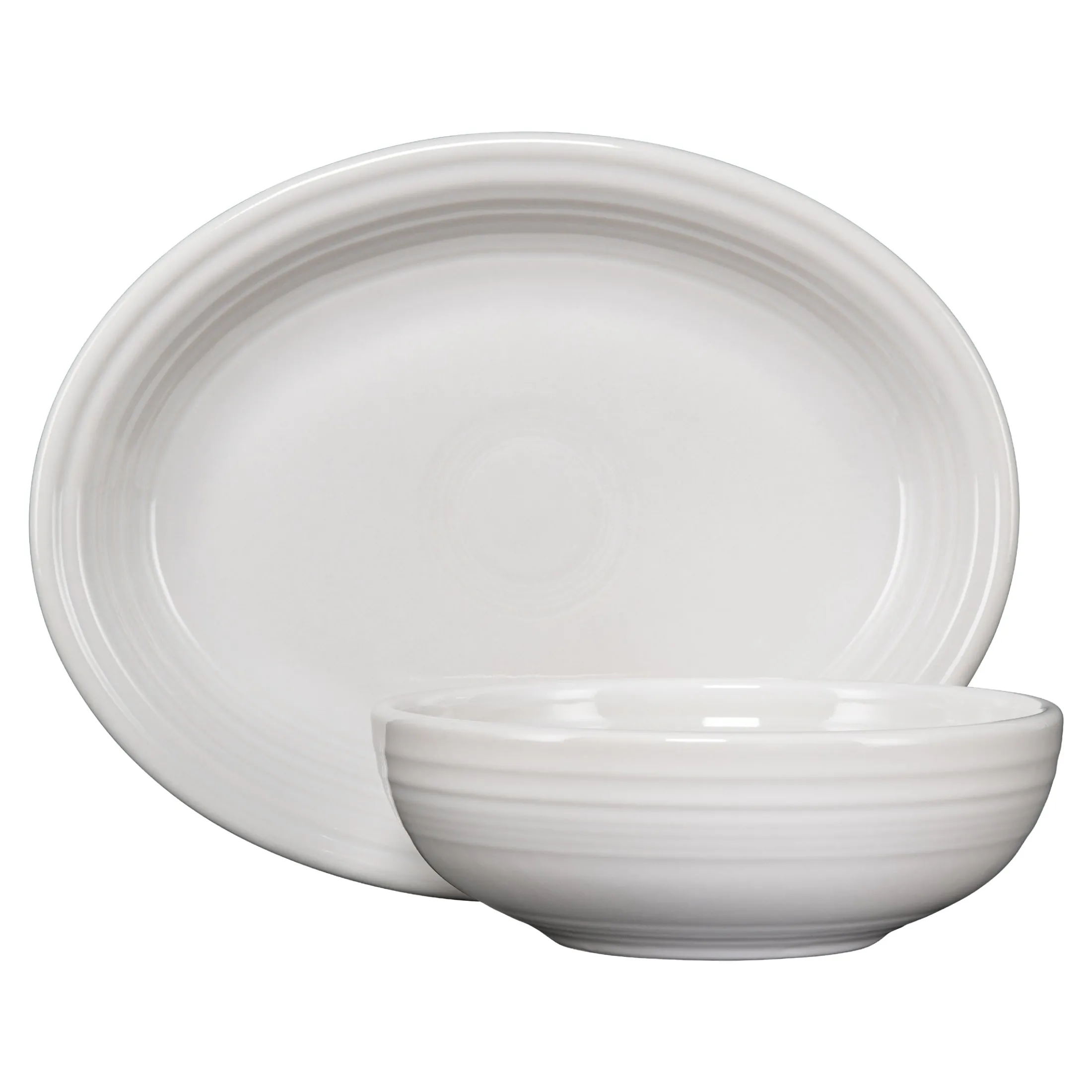 2-Piece Serve Set 11 5/8 Inch Oval Platter & 38 OZ Bistro Bowl