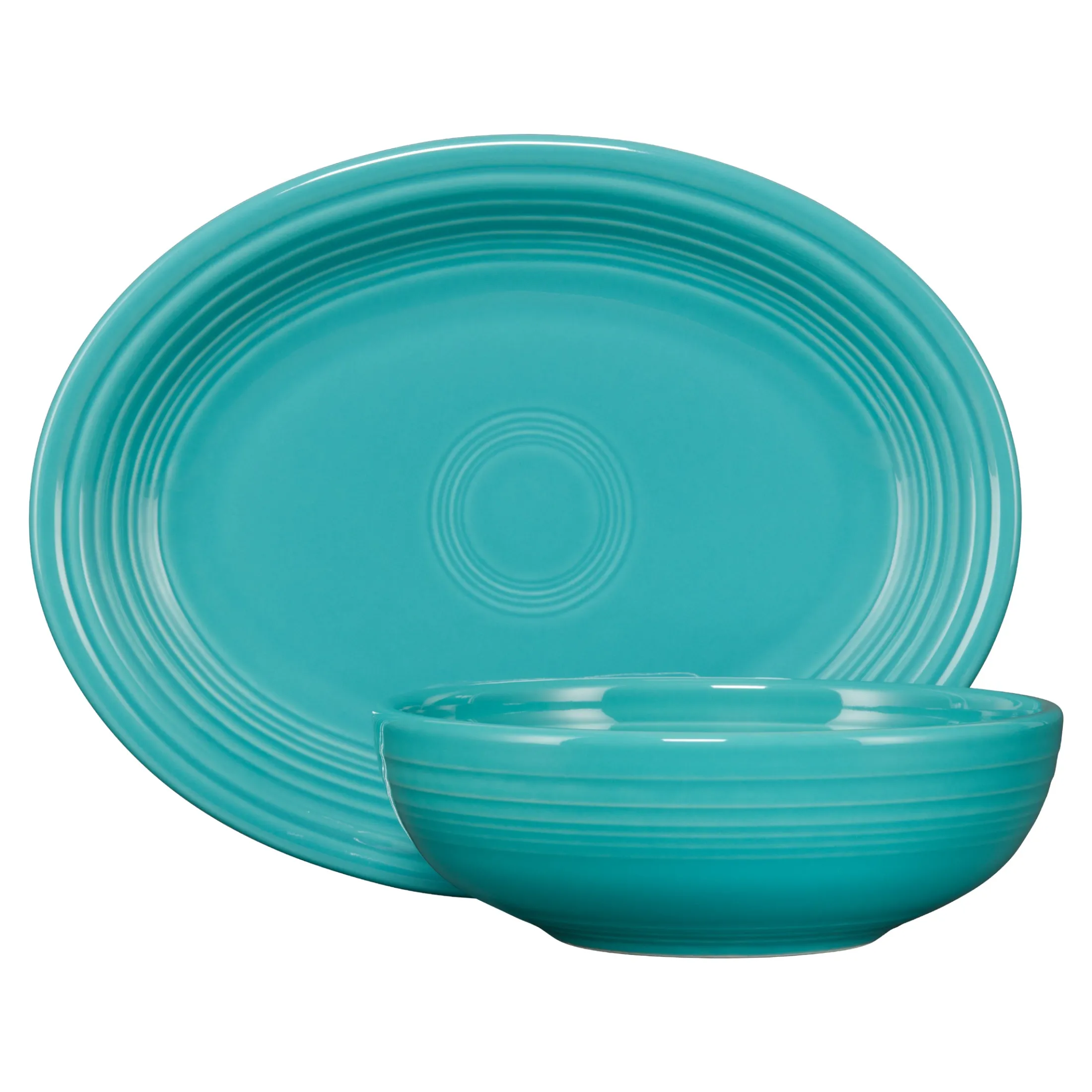 2-Piece Serve Set 11 5/8 Inch Oval Platter & 38 OZ Bistro Bowl