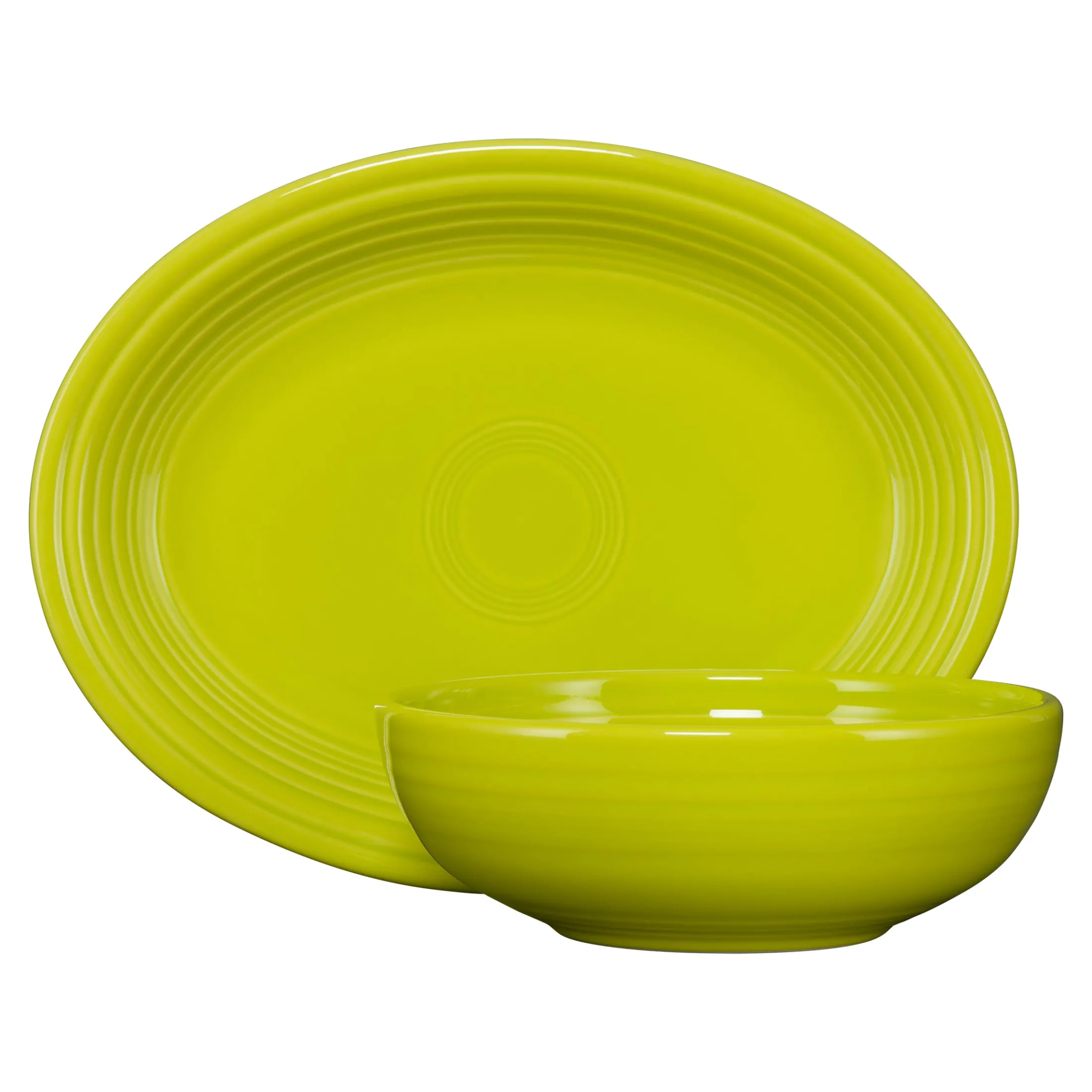 2-Piece Serve Set 11 5/8 Inch Oval Platter & 38 OZ Bistro Bowl
