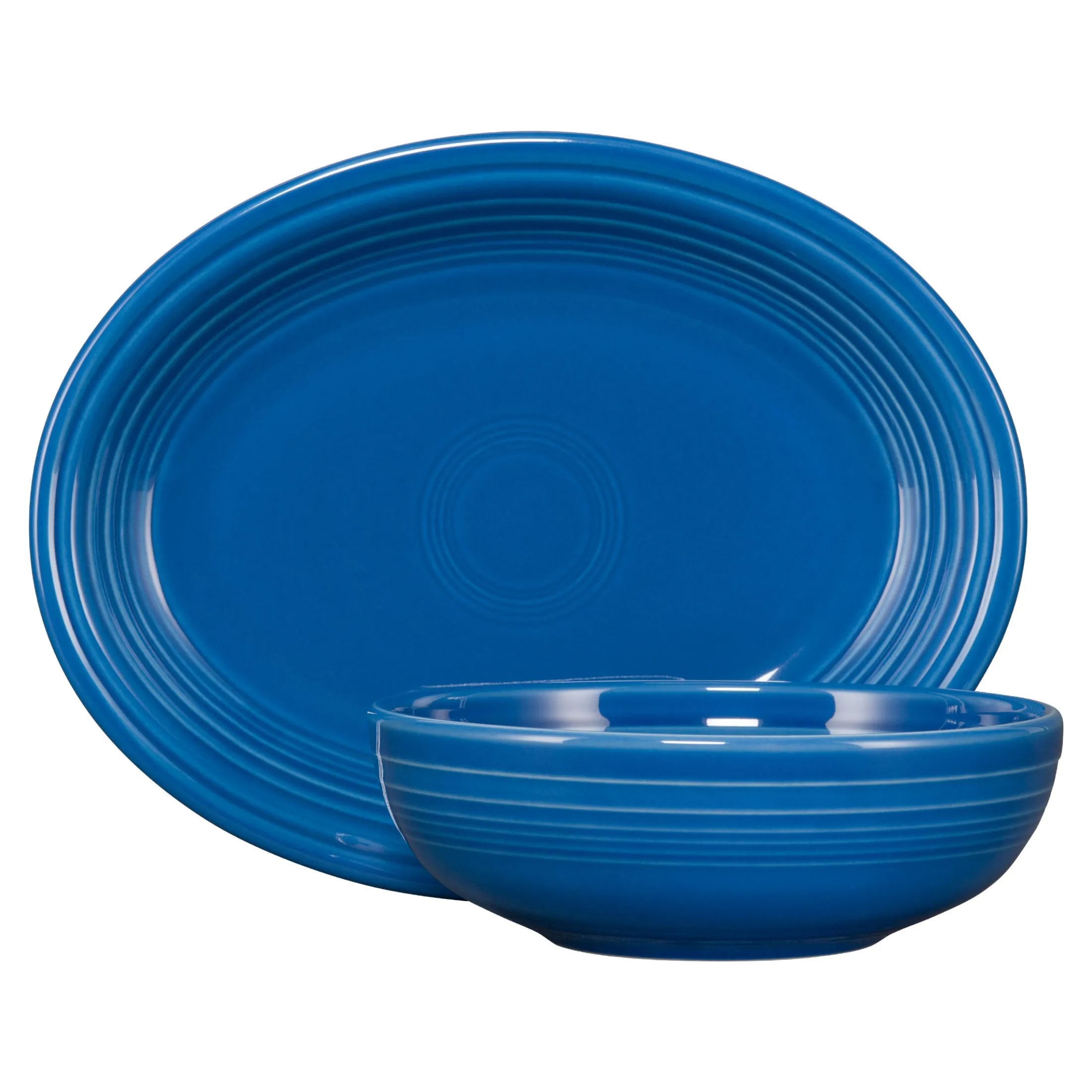 2-Piece Serve Set 11 5/8 Inch Oval Platter & 38 OZ Bistro Bowl