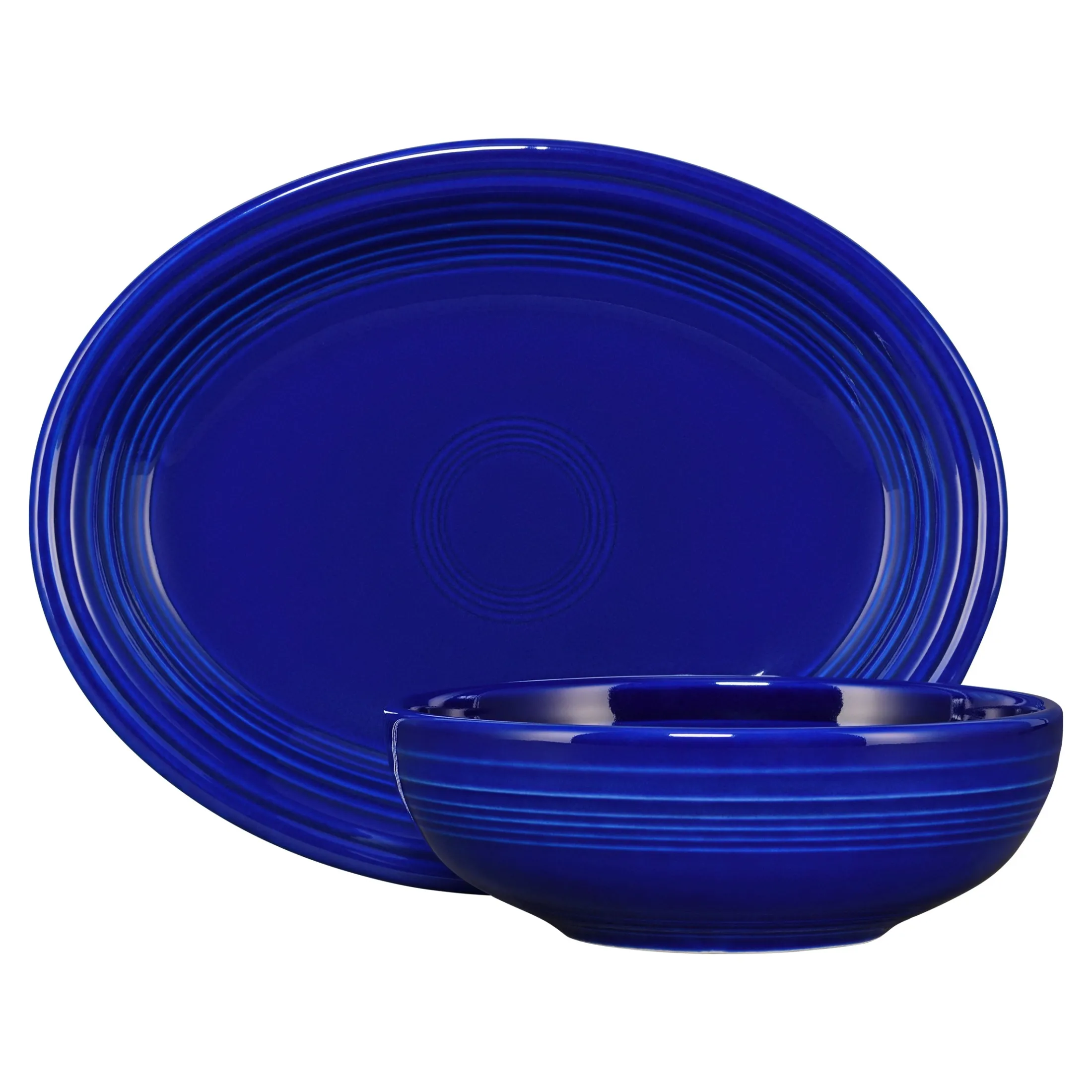 2-Piece Serve Set 11 5/8 Inch Oval Platter & 38 OZ Bistro Bowl