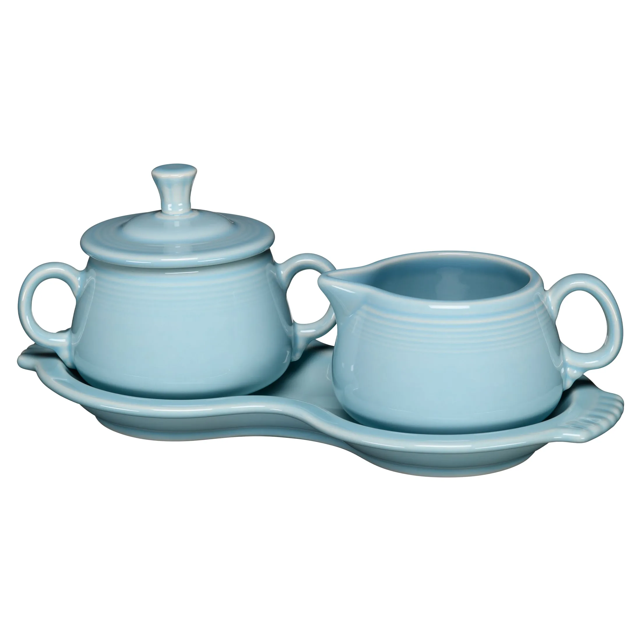4-Piece Sugar Bowl and Creamer Set with Tray