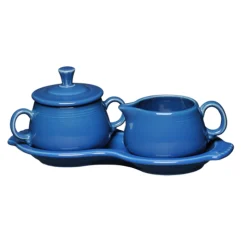4-Piece Sugar Bowl and Creamer Set with Tray