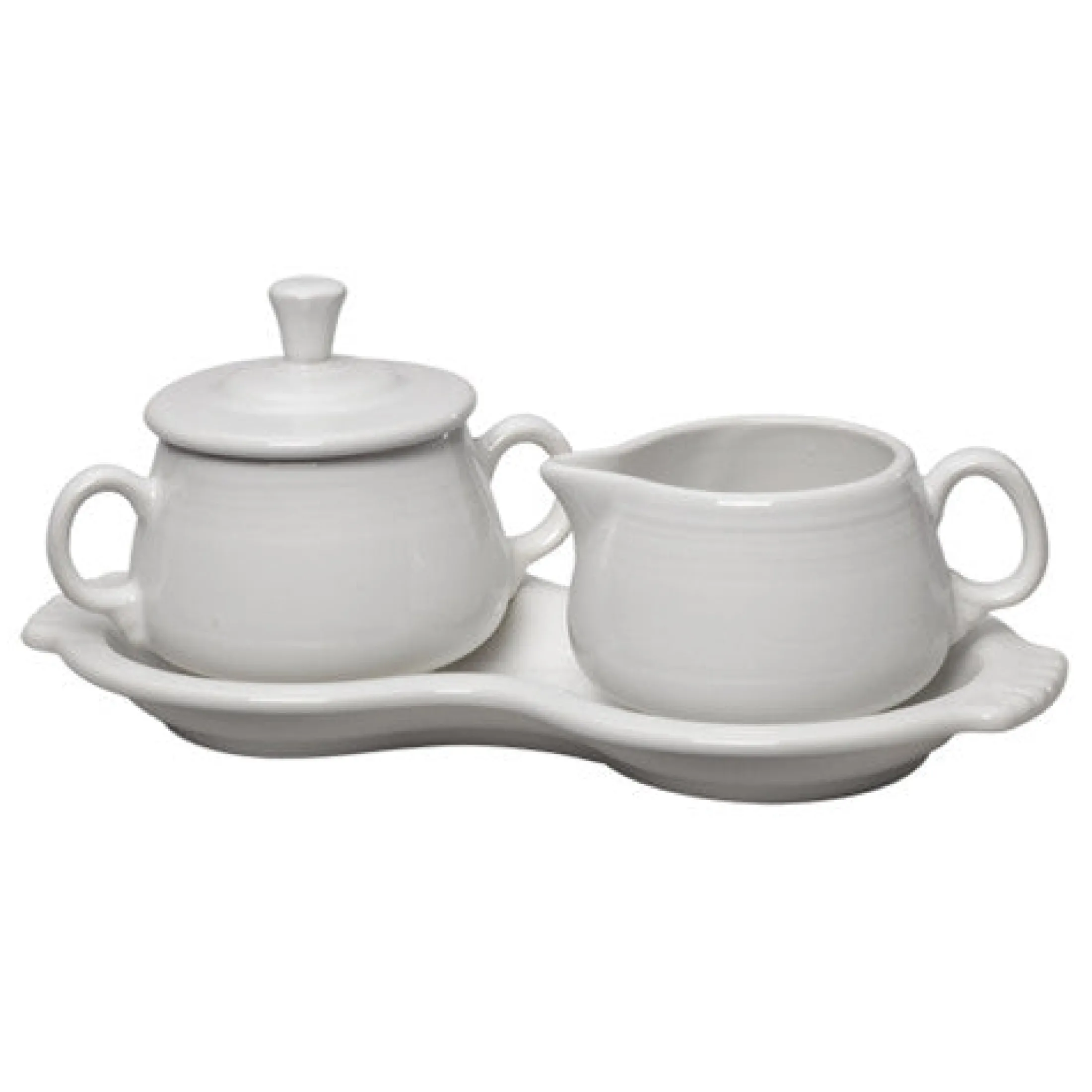 4-Piece Sugar Bowl and Creamer Set with Tray