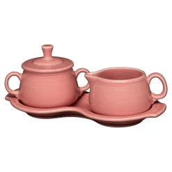 4-Piece Sugar Bowl and Creamer Set with Tray