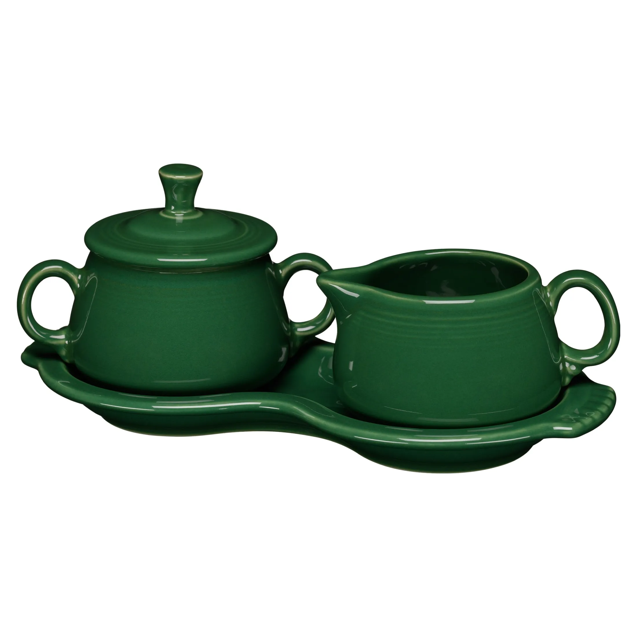 4-Piece Sugar Bowl and Creamer Set with Tray