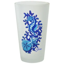 Retired 16 oz. Fiesta® Coastal Seahorse Frosted Cooler – Set of 4