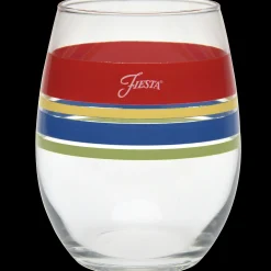 Retired 15 oz. Fiesta® Edgeline Stemless Wine Bright – Set of 4