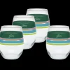 Retired 15 oz. Fiesta® Edgeline Stemless Wine Tropical – Set of 4
