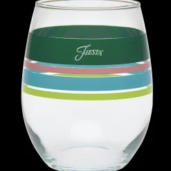 Retired 15 oz. Fiesta® Edgeline Stemless Wine Tropical – Set of 4