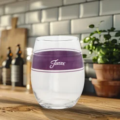 Retired 15 oz. Fiesta® Frame Stemless Wine Mulberry – Set of 4