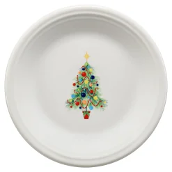 Retired Christmas Tree on White Classic Rim 7 1/4 Inch Salad Plate