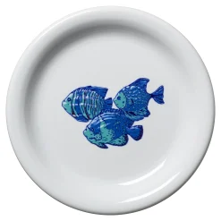 Retired Coastal Fish Bistro Coupe 6 1/4 Inch Appetizer Plate