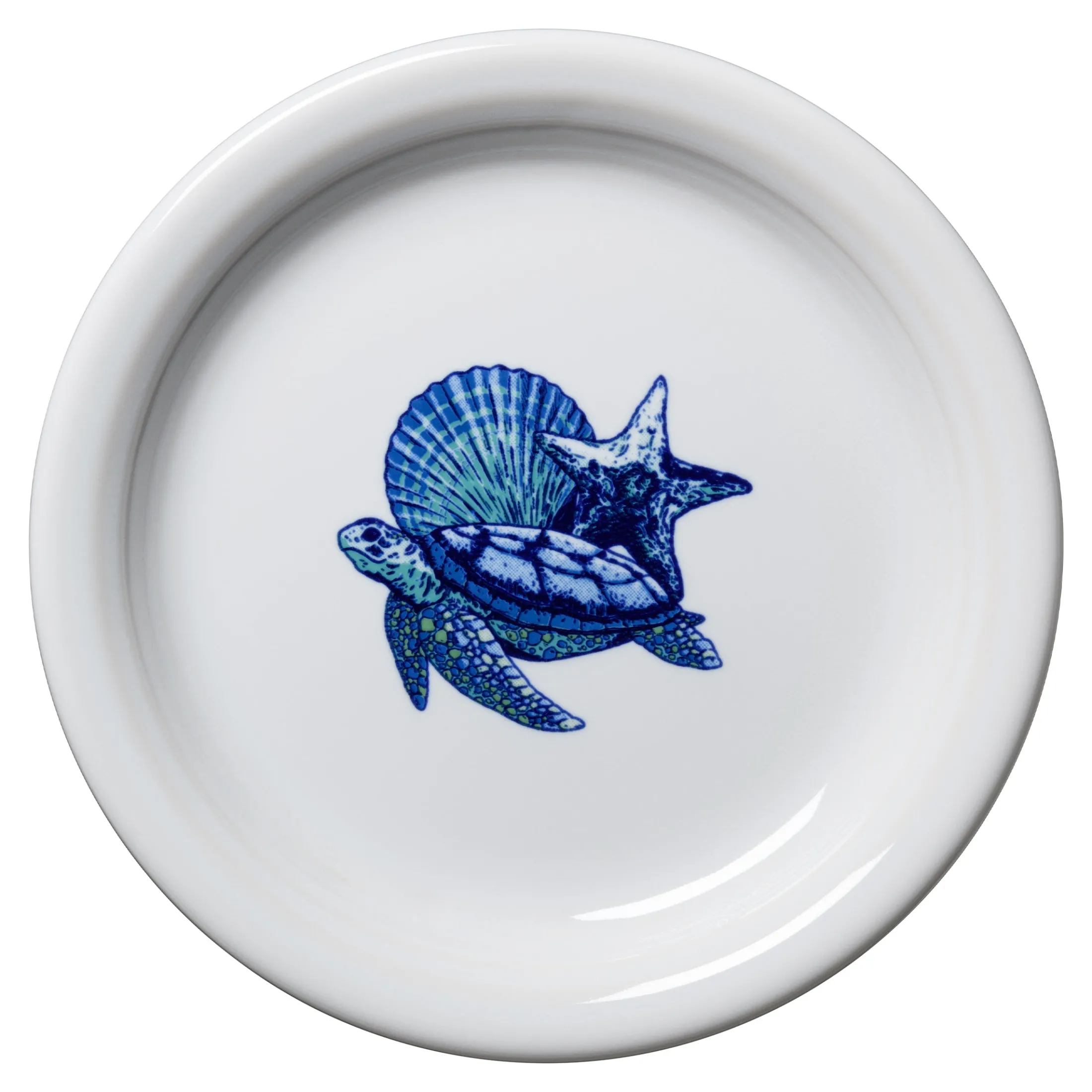 Retired Coastal Turtle Bistro Coupe 6 1/4 Inch Appetizer Plate