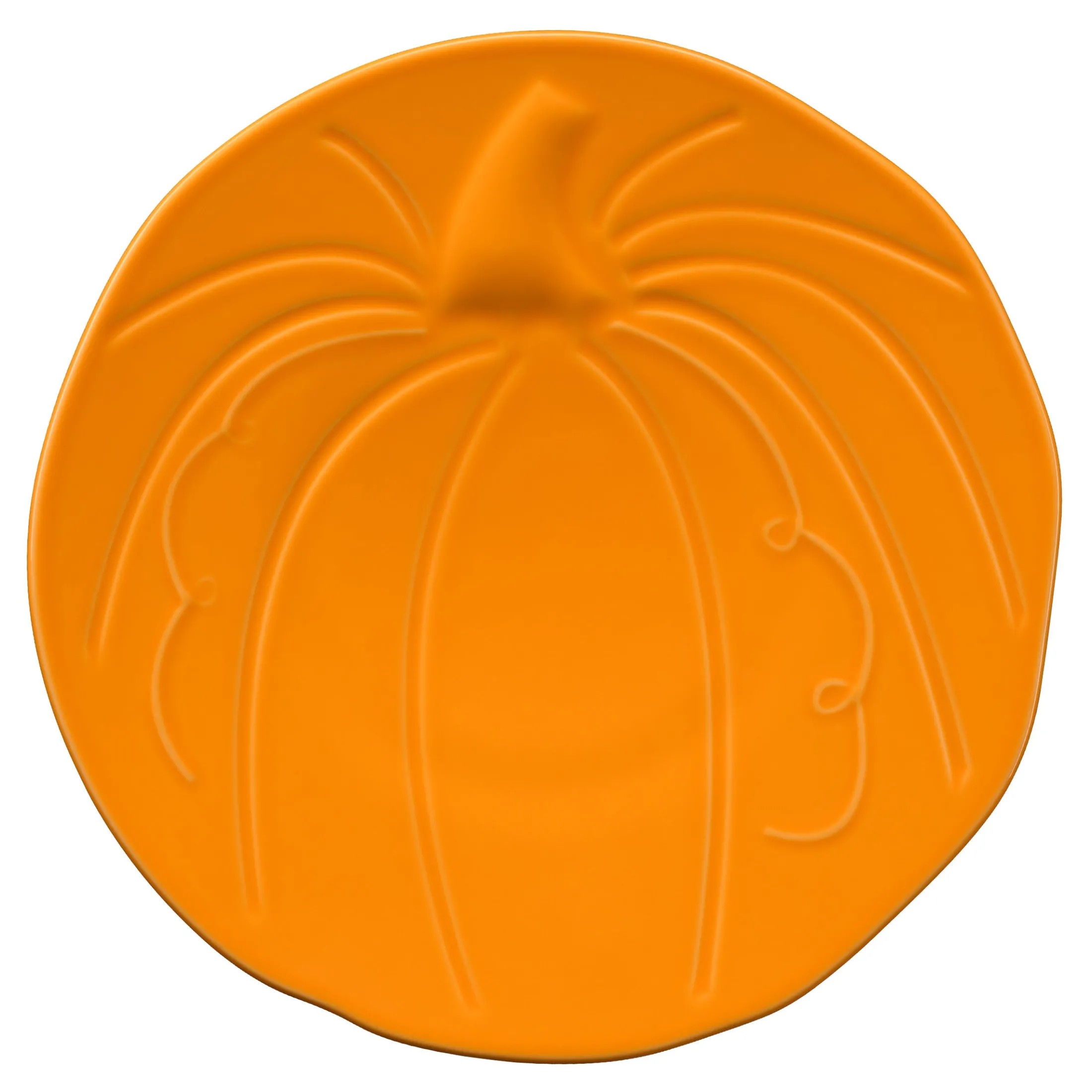 Retired Pumpkin Shaped Plate 8 1/2 Inch
