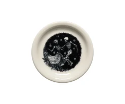 Skeleton Duet Linen Bistro Coupe 6 1/4 Inch Appetizer Plate