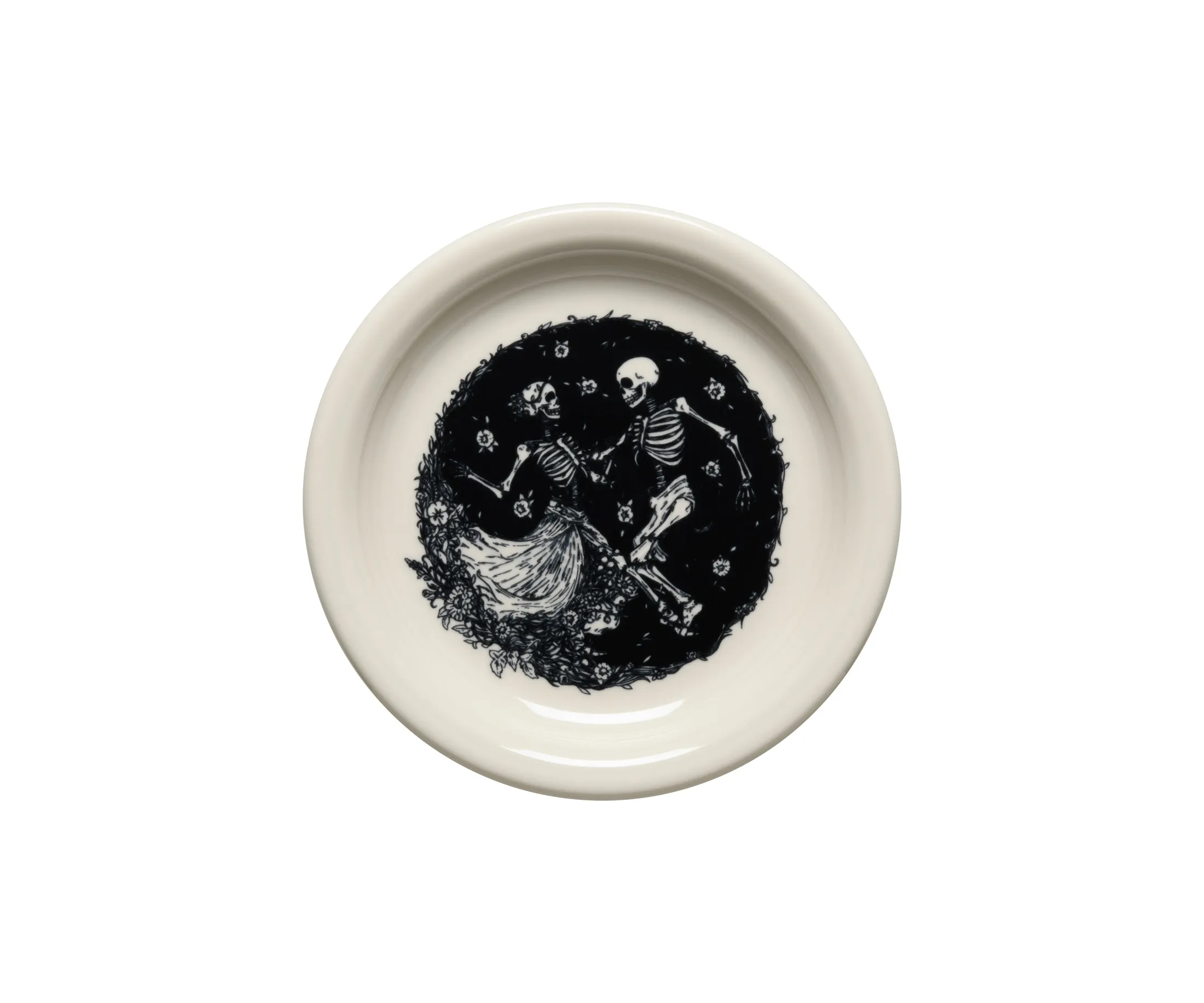 Skeleton Duet Linen Bistro Coupe 6 1/4 Inch Appetizer Plate