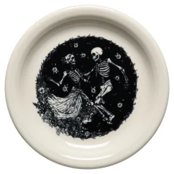 Skeleton Duet Linen Bistro Coupe 6 1/4 Inch Appetizer Plate
