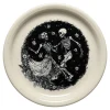 Skeleton Duet Linen Bistro Coupe 9 Inch Luncheon Plate