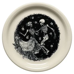 Skeleton Duet Linen Bistro Coupe 9 Inch Luncheon Plate