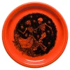 Skeleton Duet Poppy Bistro Coupe 9 Inch Luncheon Plate