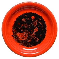 Skeleton Duet Poppy Bistro Coupe 6 1/4 Inch Appetizer Plate