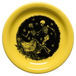 Skeleton Duet Sunflower Bistro Coupe 6 1/4 Inch Appetizer Plate