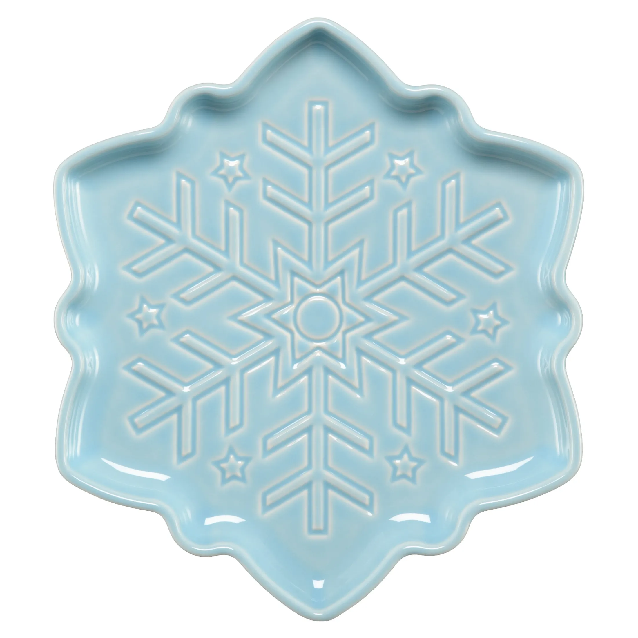 Snowflake Shaped Plate 9 Inch