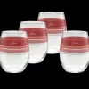 Sunset Horizon 15 oz. Edgeline Stemless Wine Glass Mixed – Set of 4