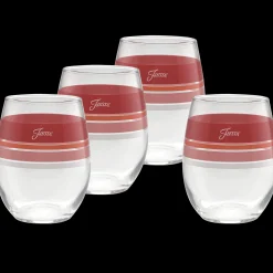 Sunset Horizon 15 oz. Edgeline Stemless Wine Glass Mixed – Set of 4