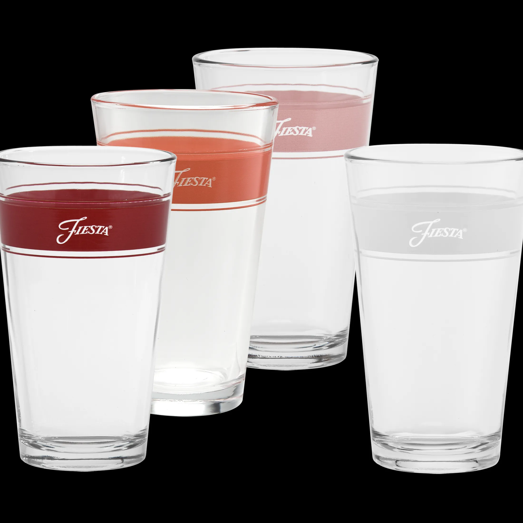 Sunset Horizon 16 oz. Frame Cooler Glass Mixed Color - Set of 4