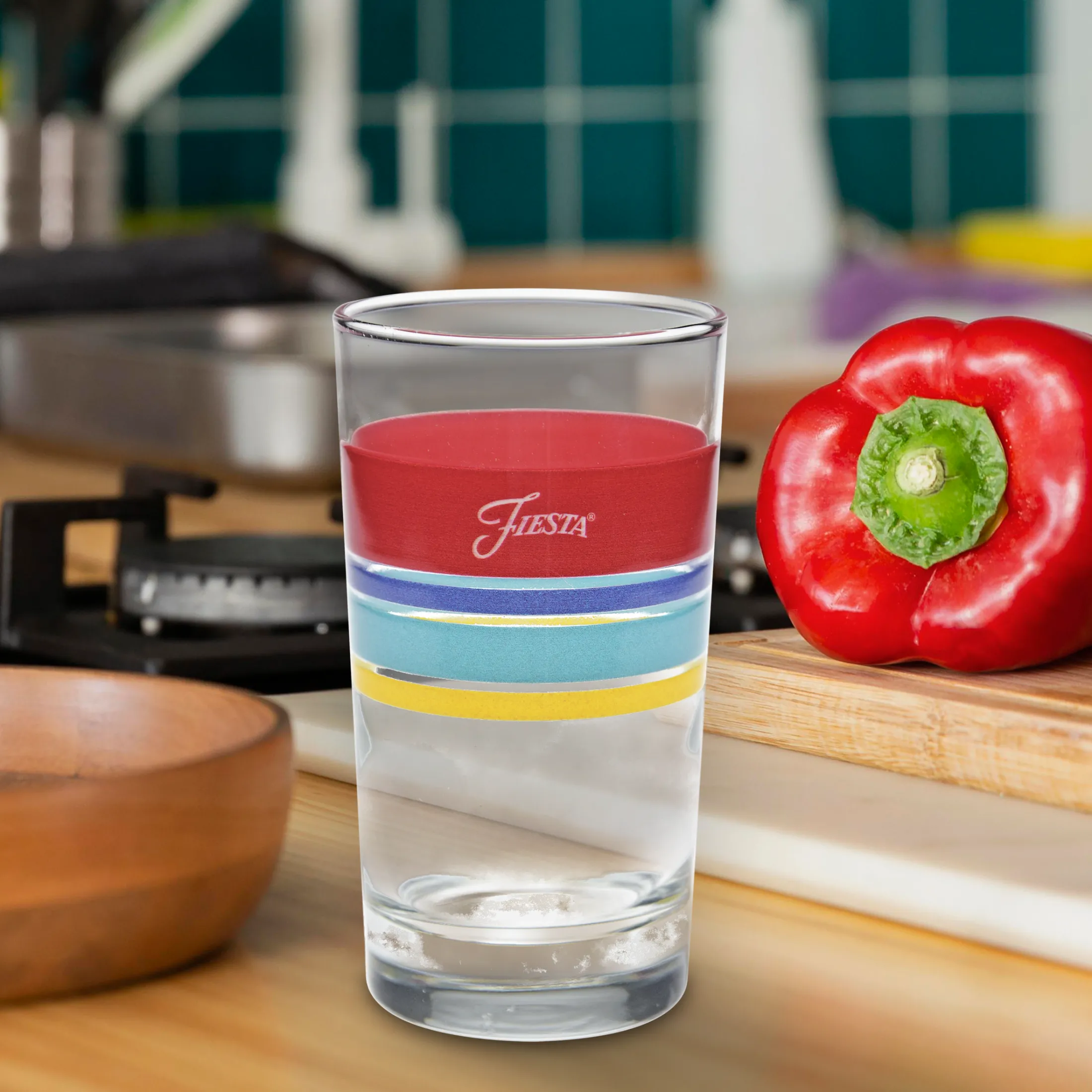 Vibrant 7 oz. Edgeline Juice Glass, Set of 4