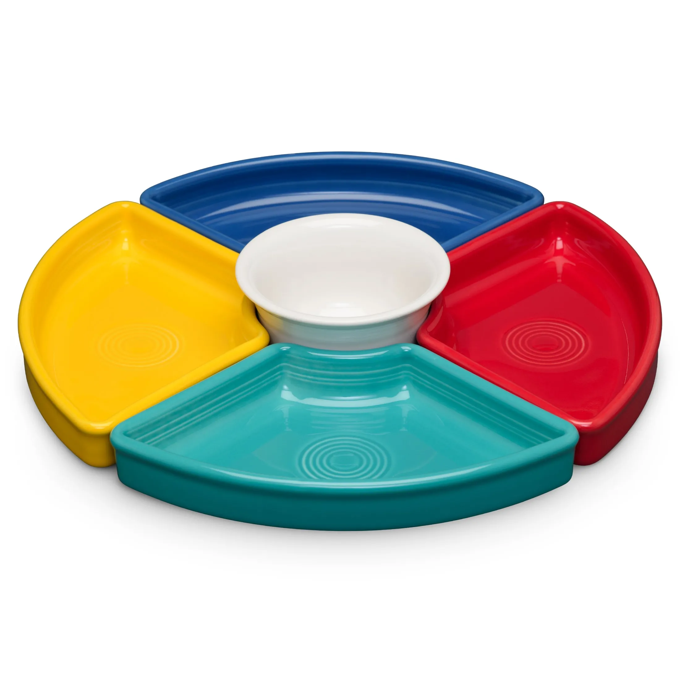 Vibrant 5-Piece Mixed Colors Entertaining Set 8 1/5 Inch