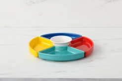 Vibrant 5-Piece Mixed Colors Entertaining Set 8 1/5 Inch