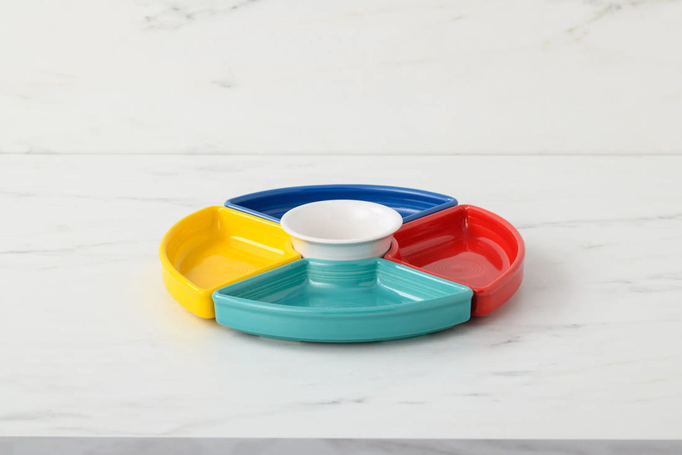 Vibrant 5-Piece Mixed Colors Entertaining Set 8 1/5 Inch