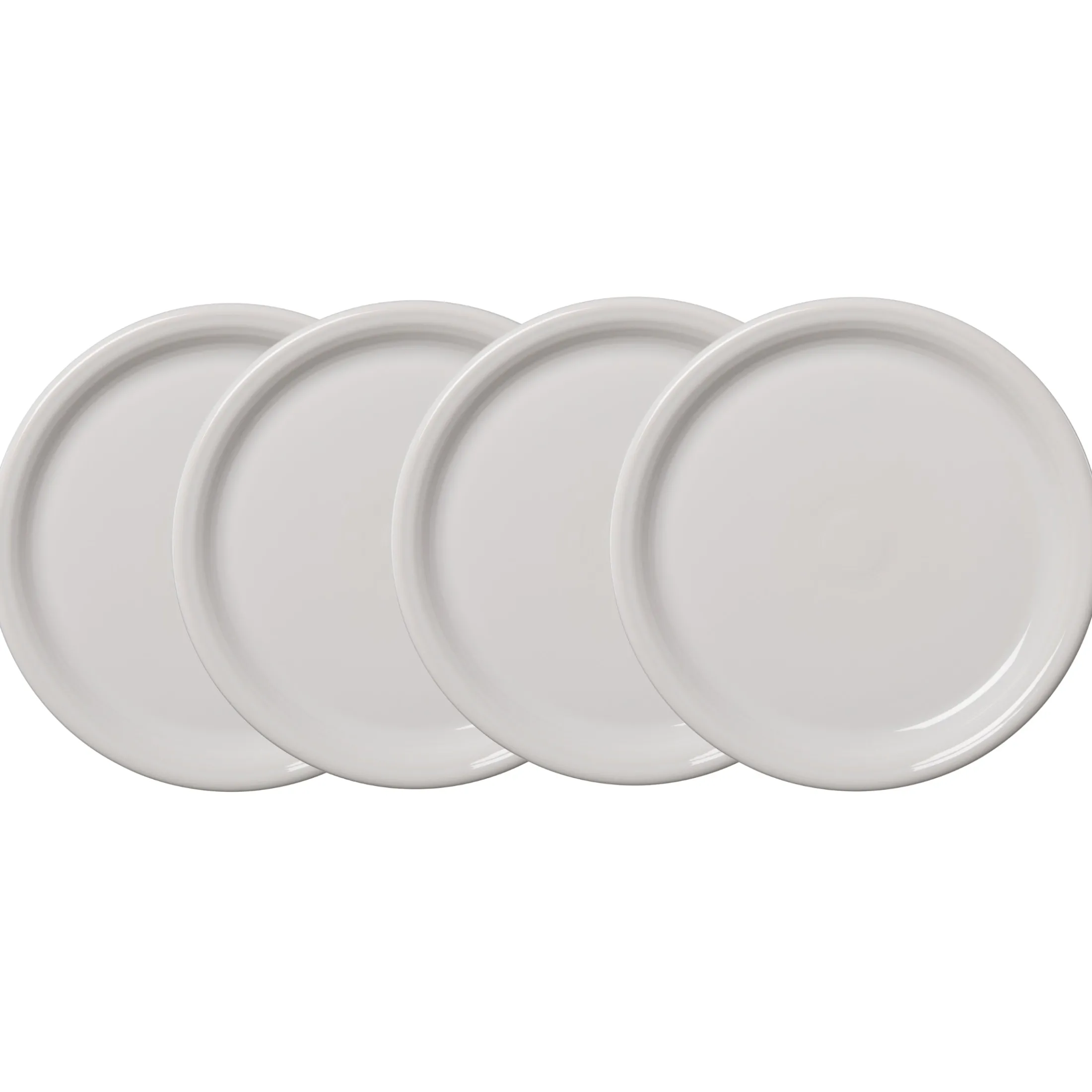 White Bistro Coupe 10 1/2 Inch Dinner Plate, Set of 4