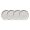 White Bistro Coupe 7 1/4 Inch Salad Plate, Set of 4